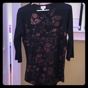 NWT Lularoe Black and Gold Randy Size Small